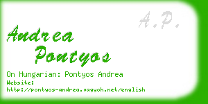 andrea pontyos business card